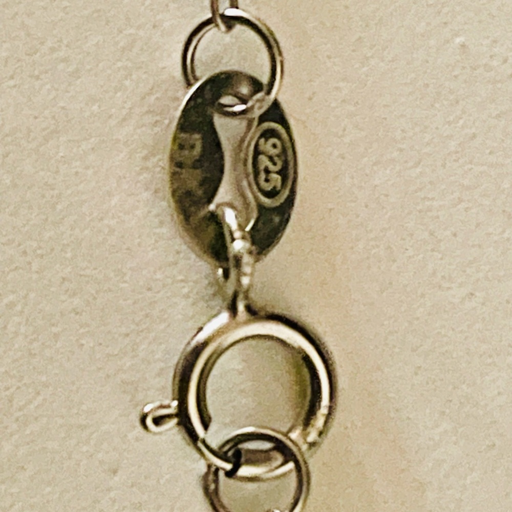 Sterling Silver and Black Spinel Cross Pendant Necklace - Picture 6 of 9